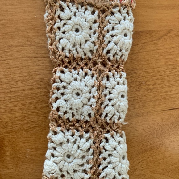 Free People Thermal Long Sleeve Granny Square Crochet Cuffs Top Size XS - Picture 4 of 16